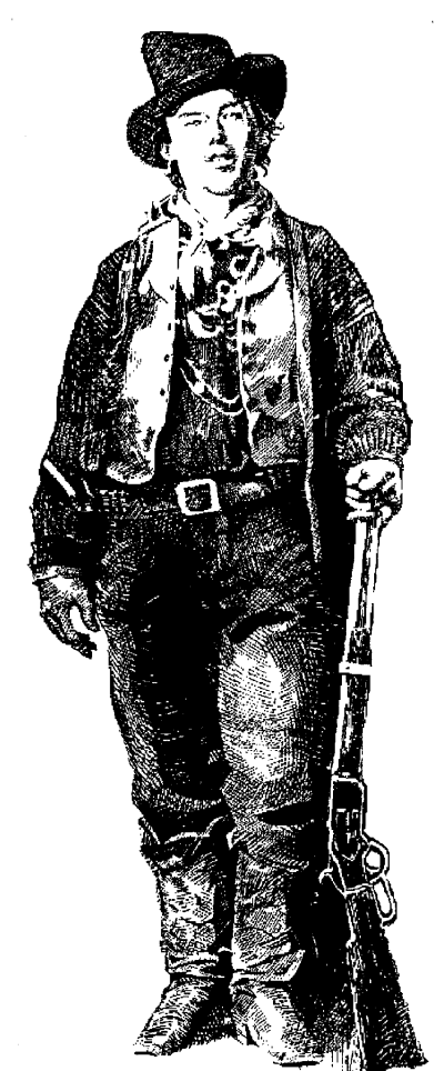 Black and white image of Billy the kid